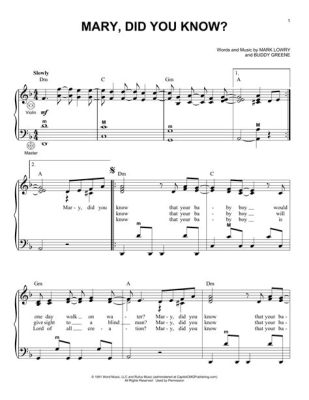 mary did you know music sheet In the realm of literature, poetry, and prose, the power of music often resonates deeply with human emotions and experiences.